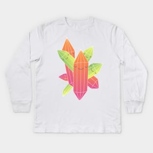 Happy Crystals Kids Long Sleeve T-Shirt